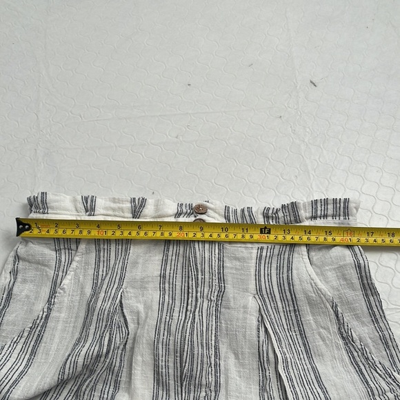 Free People Semi Sweet paper bag waist pants in Ivory Combo white navy - Picture 5 of 8